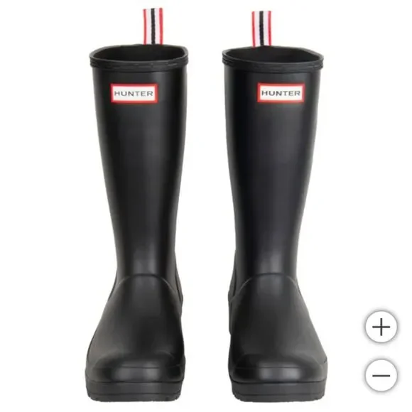 New Hunter Women's Play Tall Rain Boots Waterproof Black Size 8 - Picture 5 of 6
